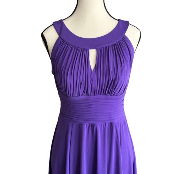 SANGRIA PURPLE DRESS WITH HIGH-LOW HEM, SZ. 8 - Picture 2 of 7